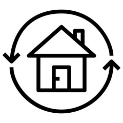 home modern line style icon