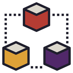 block modern line style icon