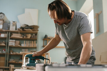 Carpenters at work - stock photo
