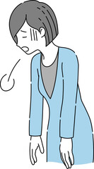 疲れてため息をつくビジネスウーマン