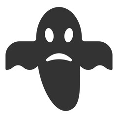 Scary ghost - icon, illustration on white background, glyph style