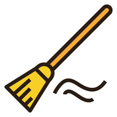 broom modern line style icon