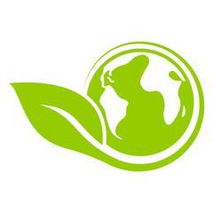 Eco environment electric icon. Green earth concept vector illustration