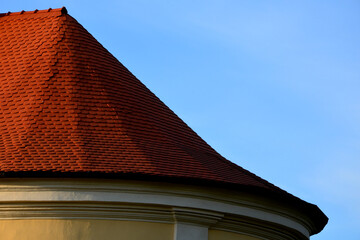 roofs lined with natural burnt. typical for cottages and stately residences, castles and noble...