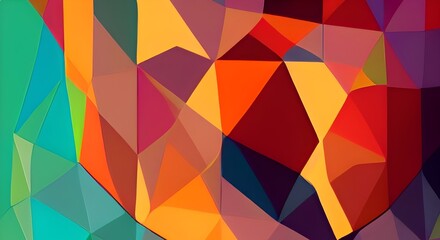 Colorful abstract geometric pattern design in retro style.