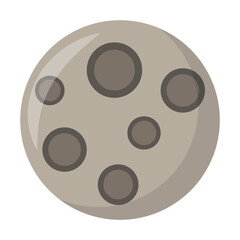 Vector graphic of moon. Simple illustration with flat design style. Suitable for content design asset