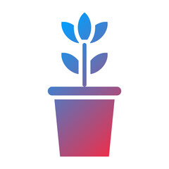 Plant Pot Icon Style