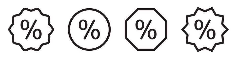 Discount label icon. Percentage label icon, vector illustration - obrazy, fototapety, plakaty