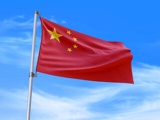 China flag waving in the wind