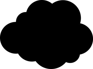 Cloud signs, Sky symbols. Vector illustration