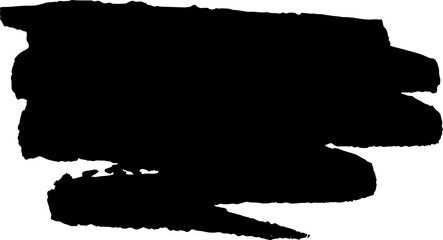 Hand drawn black grunge ink banner