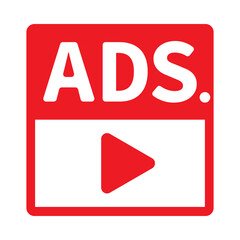 Video Ads icon. Video Advertising illustration