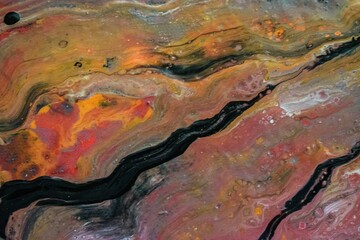 Closeup shot of a colorful marble paint surface background for wallpapers