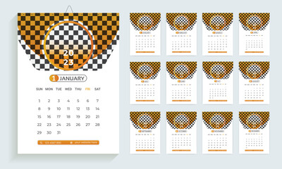 2023 calendar design template,
a planner in modern clean style, business or office calendar. 
English wall calendar layout for the new year.