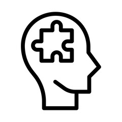 brainstorming line icon illustration vector graphic