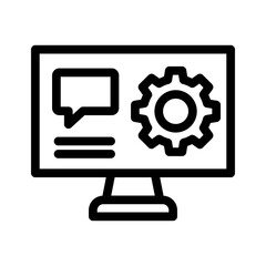 configuration line icon illustration vector graphic