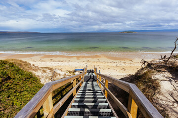 Hazards Beach In Freycinet Tasmania Australia