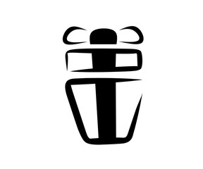 gift box vector logo illustration design