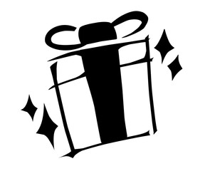 gift box vector logo illustration design