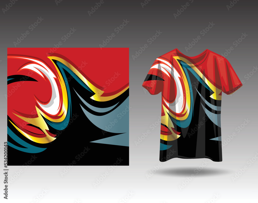 Wall mural Tshirt sport grunge background for extreme jersey team  racing  cycling  football  gaming  backdrop  wallpaper