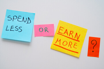 Colored cards that form the text 