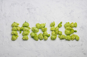 the word MAKE outlined in pink flowers on a white background
