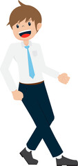 Salary Man Business Isolated Person People Cartoon Character Flat illustration Png #80