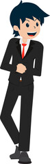 Fototapeta na wymiar Salary Man Business Isolated Person People Cartoon Character Flat illustration Png #81