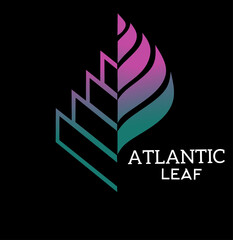 vector design logo atlantic leaf © aditia wira chandra