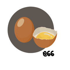 Raw egg vector fried egg illustration