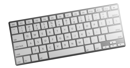 computer keyboard isolated on white