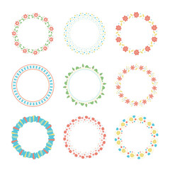 wreath pattern design vector set