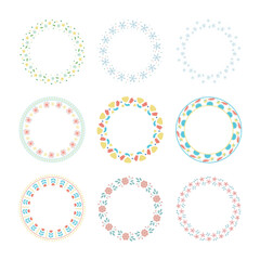 wreath pattern design vector set