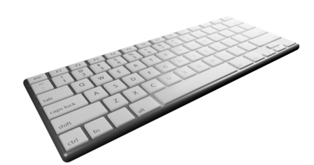 computer keyboard isolated on white