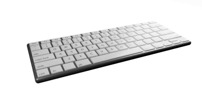 computer keyboard isolated on white