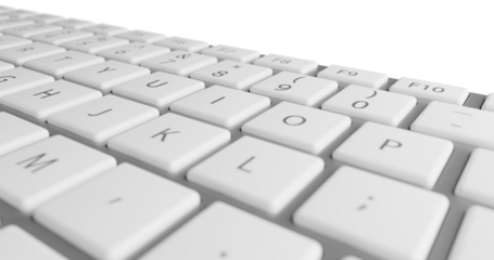 computer keyboard isolated on white