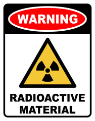 radioactive material warning sign