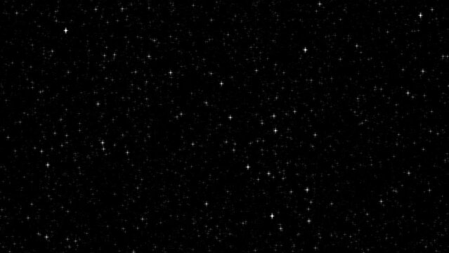 Animation of Fly trough the space with millions stars in Dark Universe Background 4K