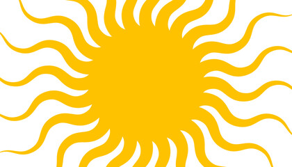 Sun with rays pattern. Vector sun illustration