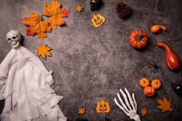 Halloween gift photo. Halloween concept. 