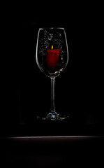 wine Glass with Candle