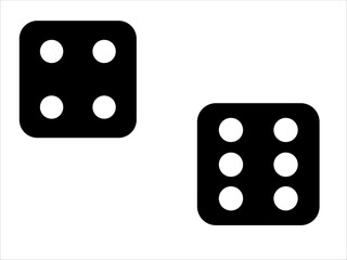 art illustration sport icon logo design concept vector silhouette logotype isolated element symbol set of dice