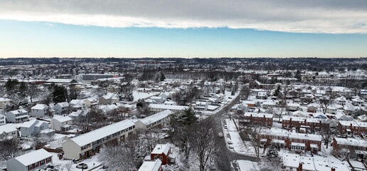 landscape with snow covered trees