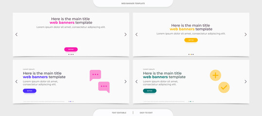 Set web banner design template