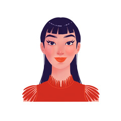 illustration of an elegant Asian woman 