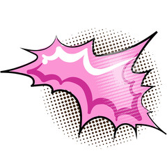 Comic speech bubble vector cartoon icon on white