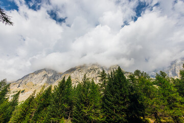 Beautiful mountain view of Val D'Aosta countryside