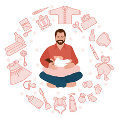 Fatherhood Baby care items Newborn Father's Day