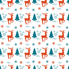 Pattern New year 2023 Merry Christmas Holiday Deer