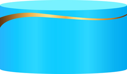 luxurious light blue podium, pedestal, cosmetic product display